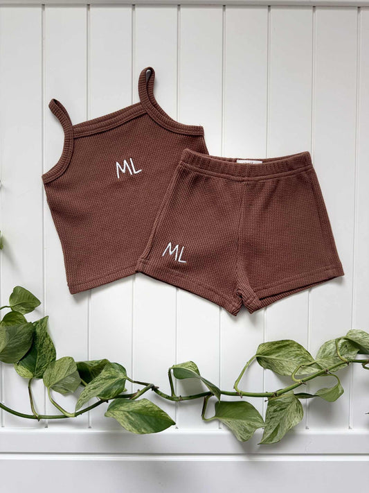 Singlet and Short set - Chocolate