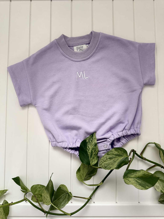 Short sleeve romper - Lilac