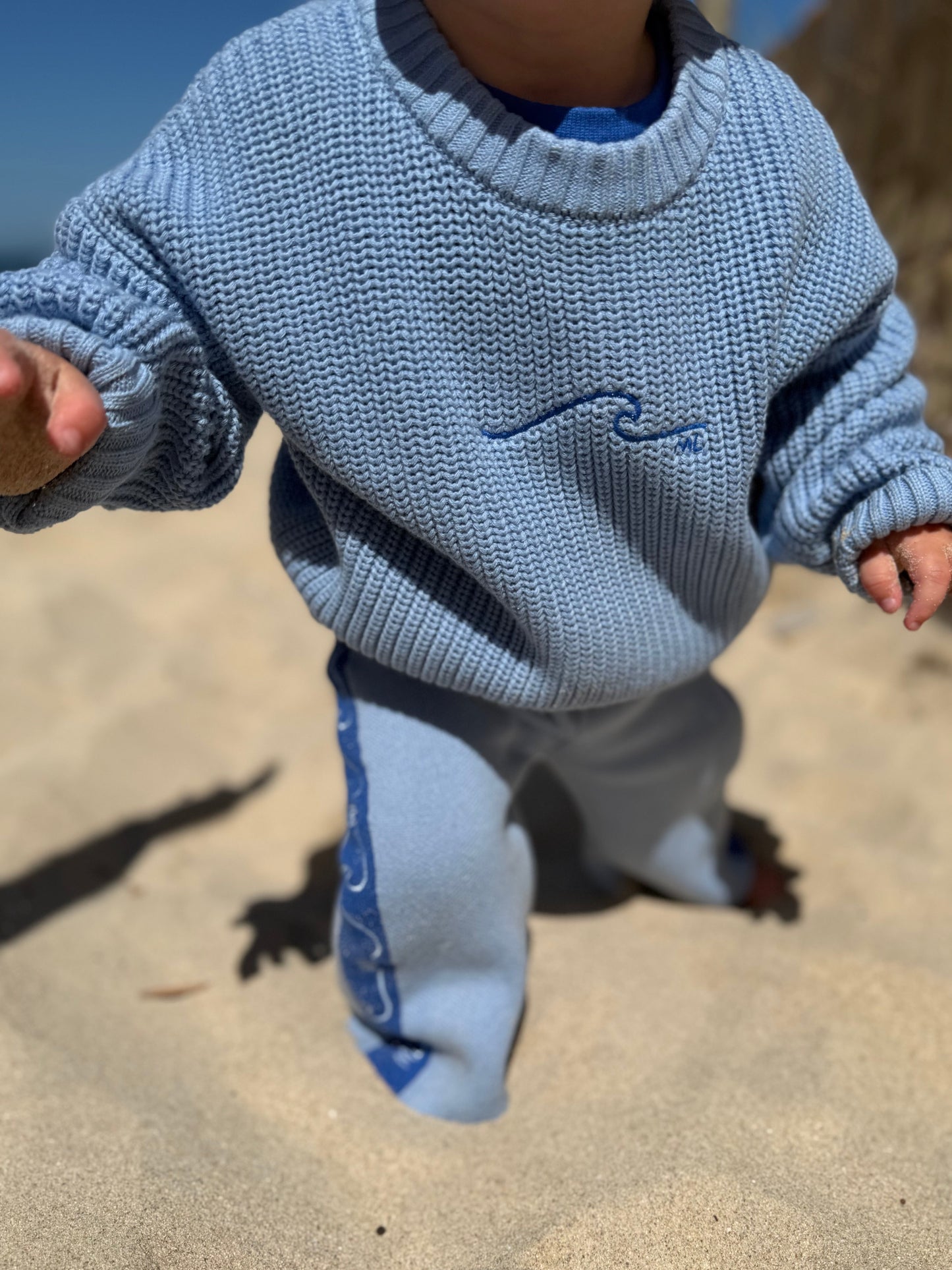 Wave knit jumper