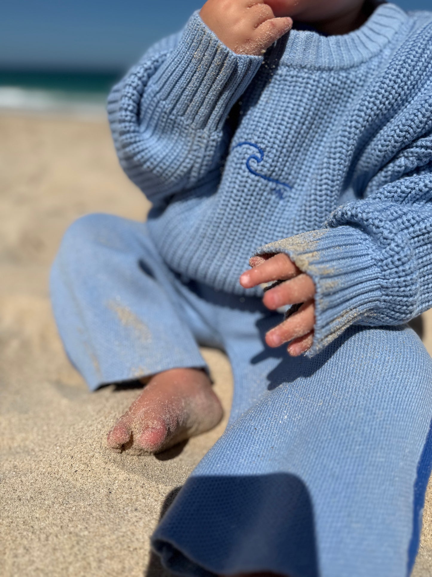 Wave knit jumper
