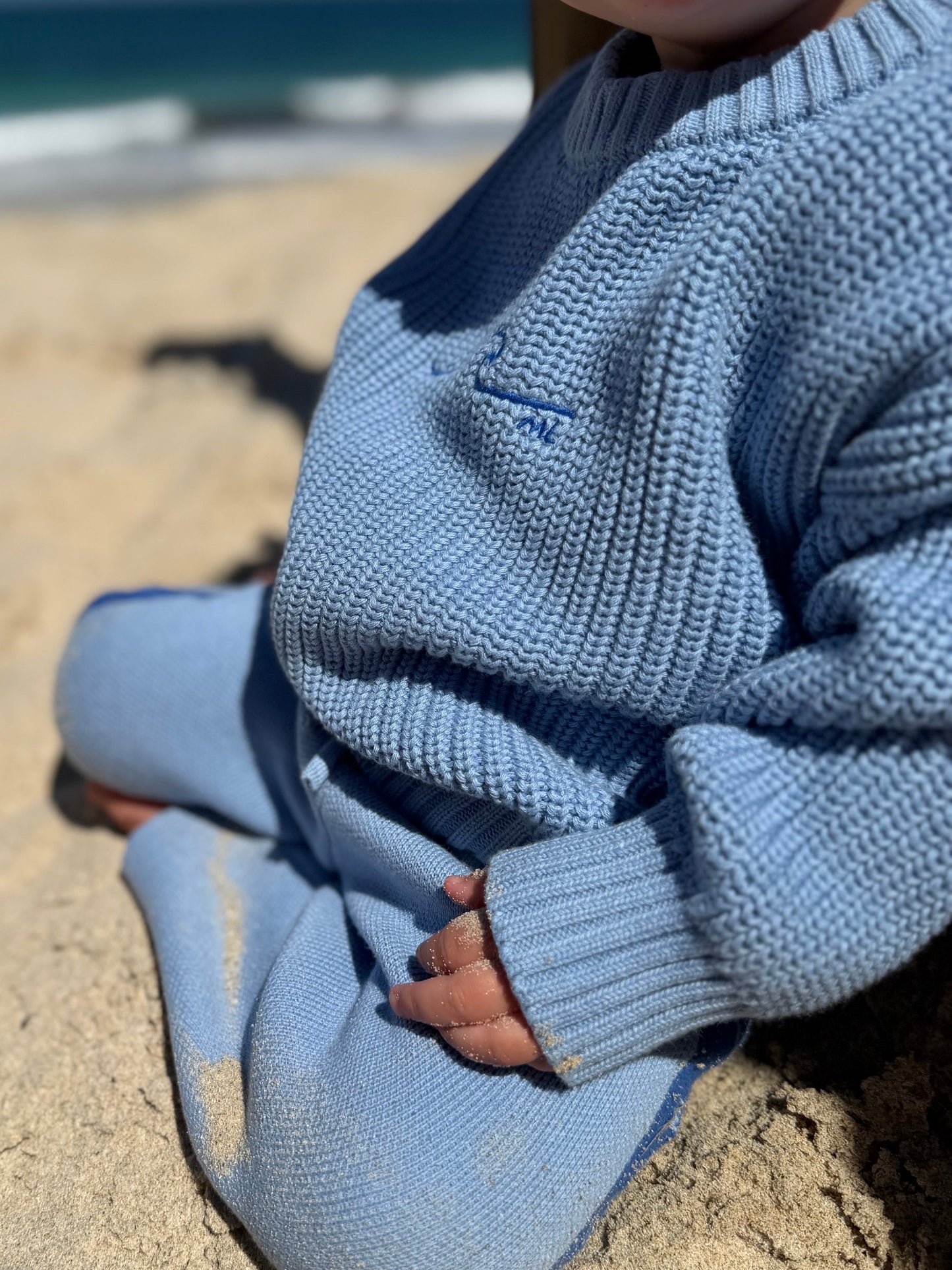 Wave knit jumper